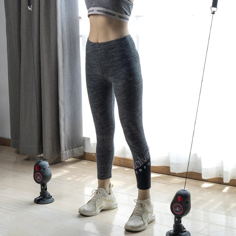 Fitness Widerstand Pull Down Seiltrainer mit Saugnapf